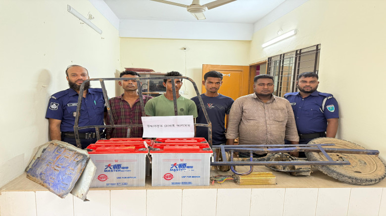 কমলগঞ্জে চুরি হওয়া ব্যাটারিচালিত অটোরিকশা উদ্ধার, চক্রের ৪ সদস্য গ্রেফতার